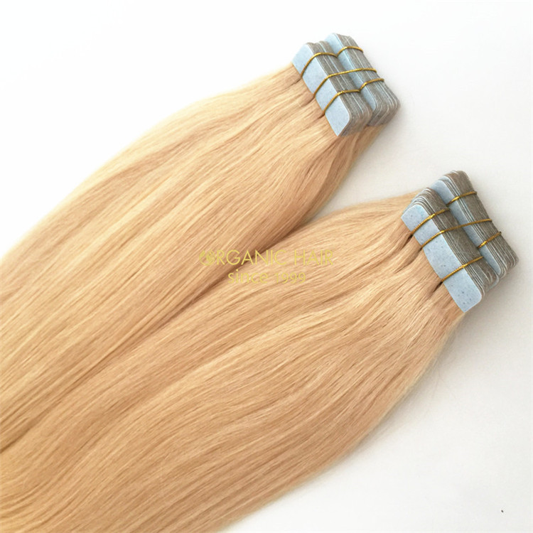 Wholesale 100% human young girl Tape in hair extensions c3